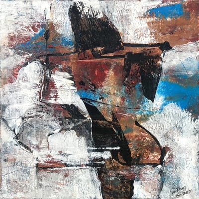 Crimson Storm II by Dong Su framed wall art