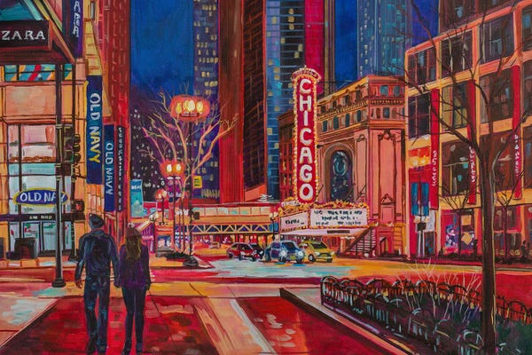 Contemporary Streetscapes: Chicago Theatre by Heather Nagy