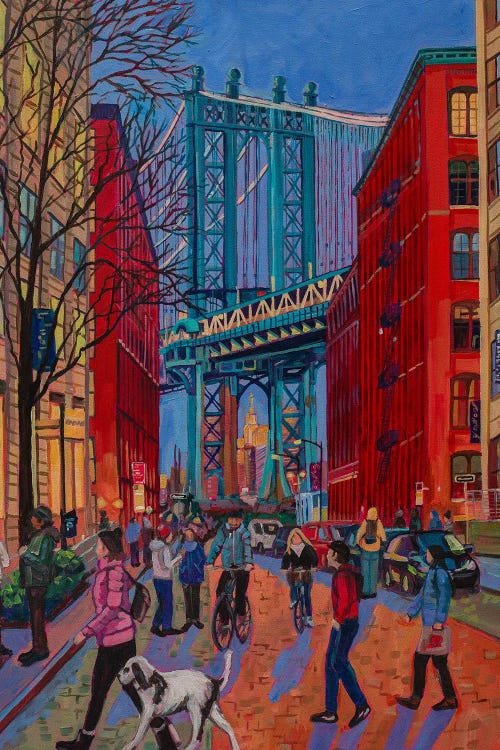 Empire Through Manhattan Bridge-Dumbo by Heather Nagy wall art