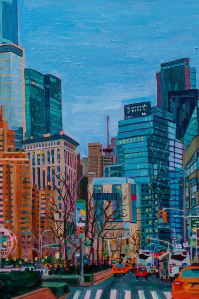 Heather Nagy: Approaching Columbus Circle NYC by Heather Nagy
