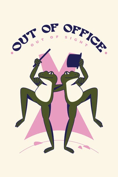 Frogs: Out Of Office, Out Of Sight by Nora Gazzar