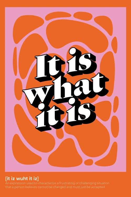 It Is What It Is by Nora Gazzar wall art