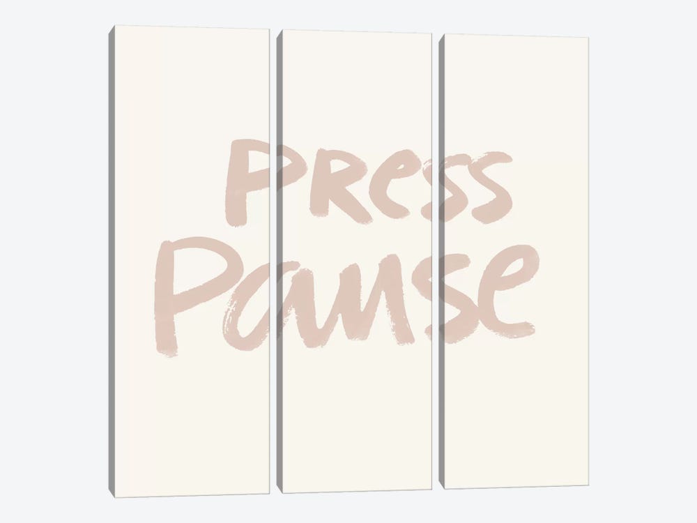 Press Pause I by Nadia Hassan 3-piece Canvas Art Print