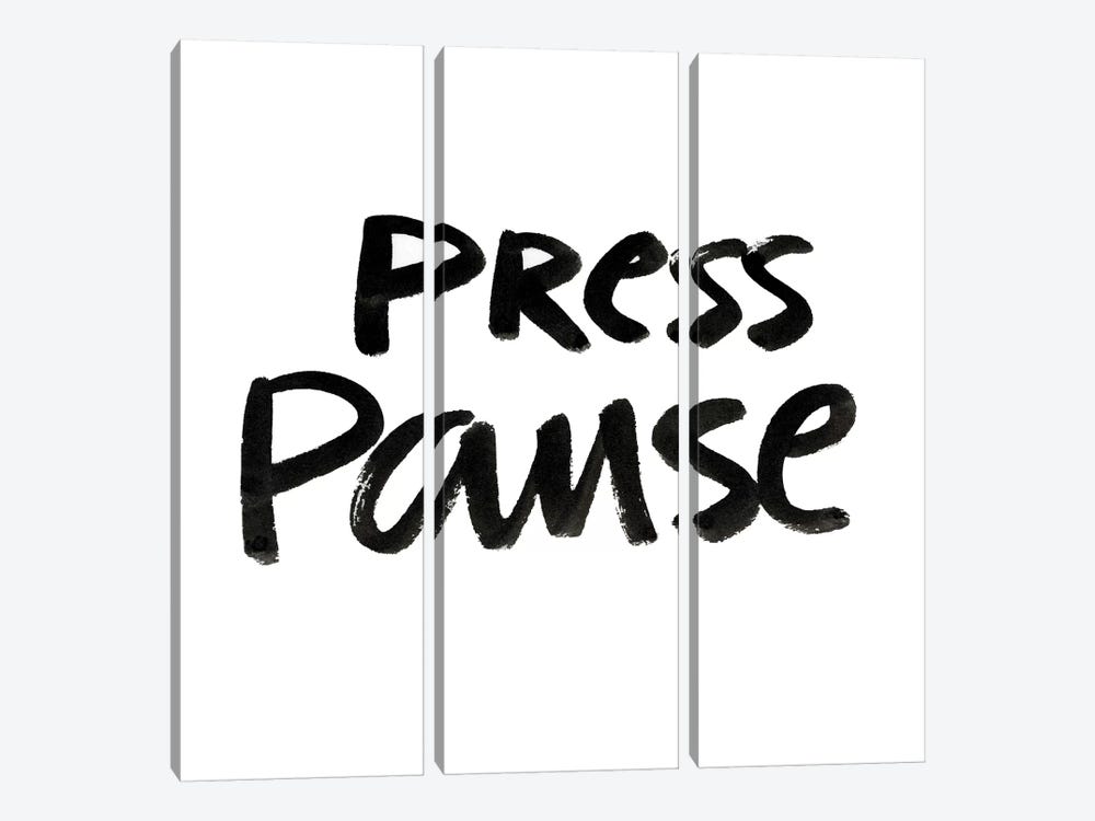 Press Pause II by Nadia Hassan 3-piece Canvas Wall Art