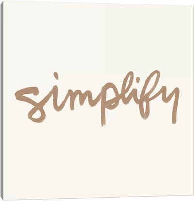 Simplify I Canvas Art Print - Calm Art