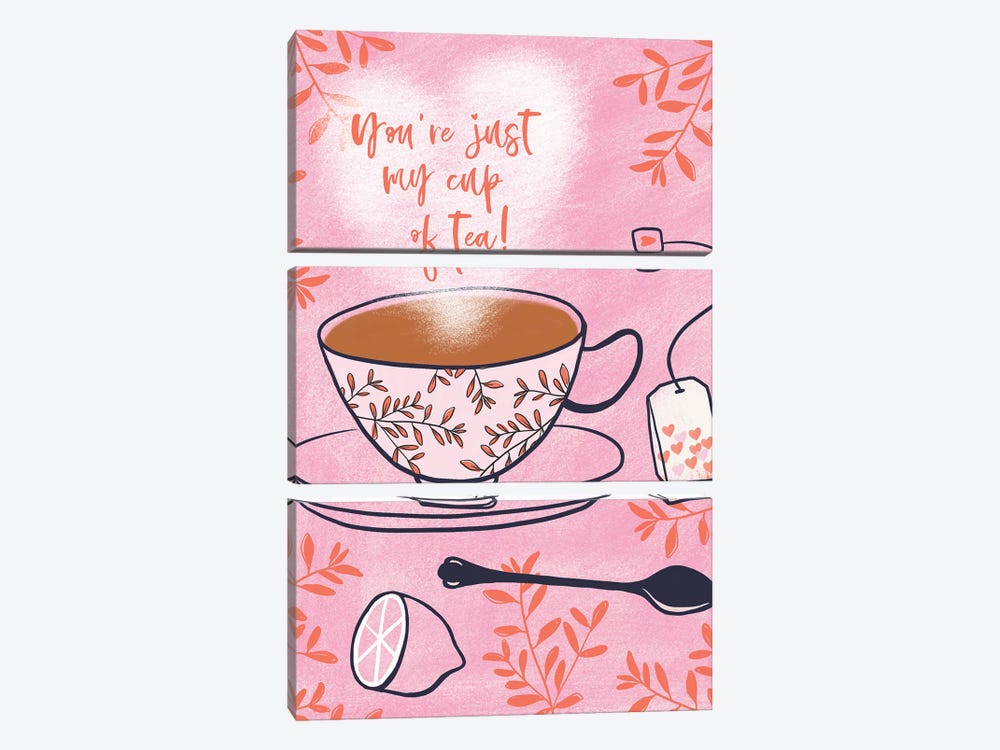 My Cup Of Tea by Nadia Hassan 3-piece Canvas Print