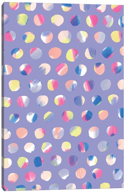 Painted Dots Canvas Art Print - Pantone 2022 Very Peri