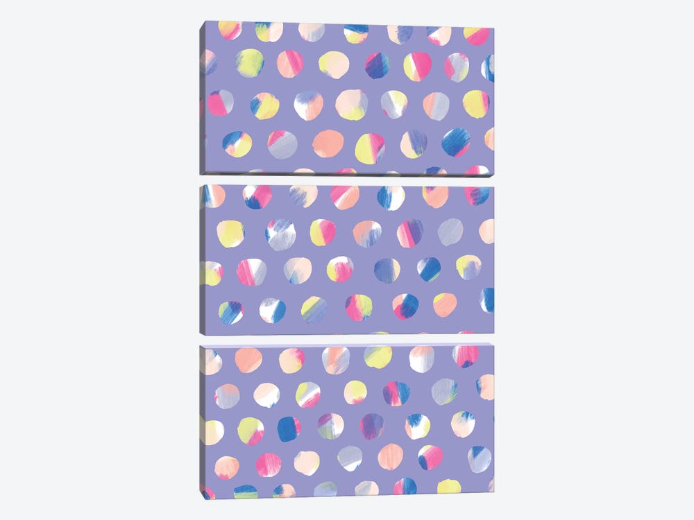 Painted Dots by Nadia Hassan 3-piece Canvas Print