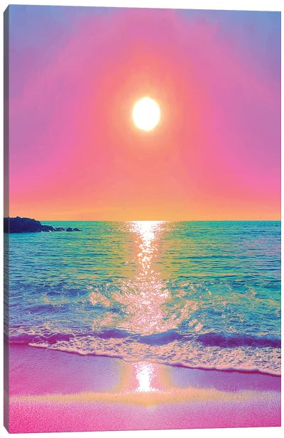 Prismatic Brilliance Canvas Art Print - Lake & Ocean Sunrise & Sunset Art
