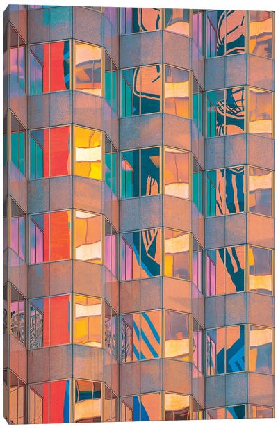 Prismatic Pillars Canvas Art Print - Life in Technicolor