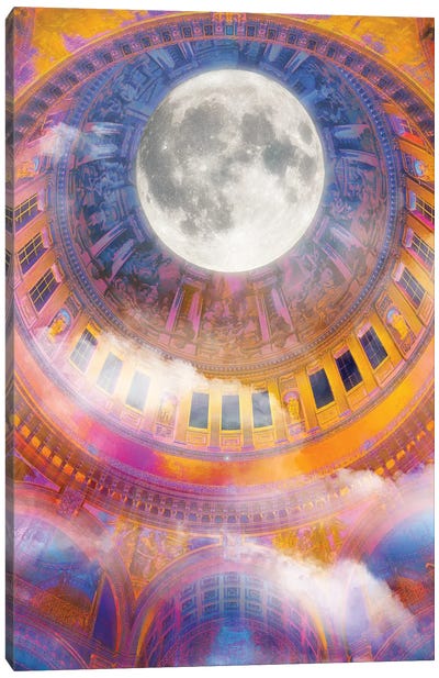 Moonlight Baptism Canvas Art Print - Dome Art