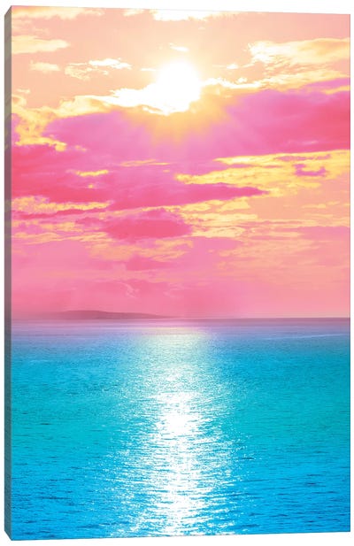 Cherry Blossom Beach Canvas Art Print - Tropics to the Max