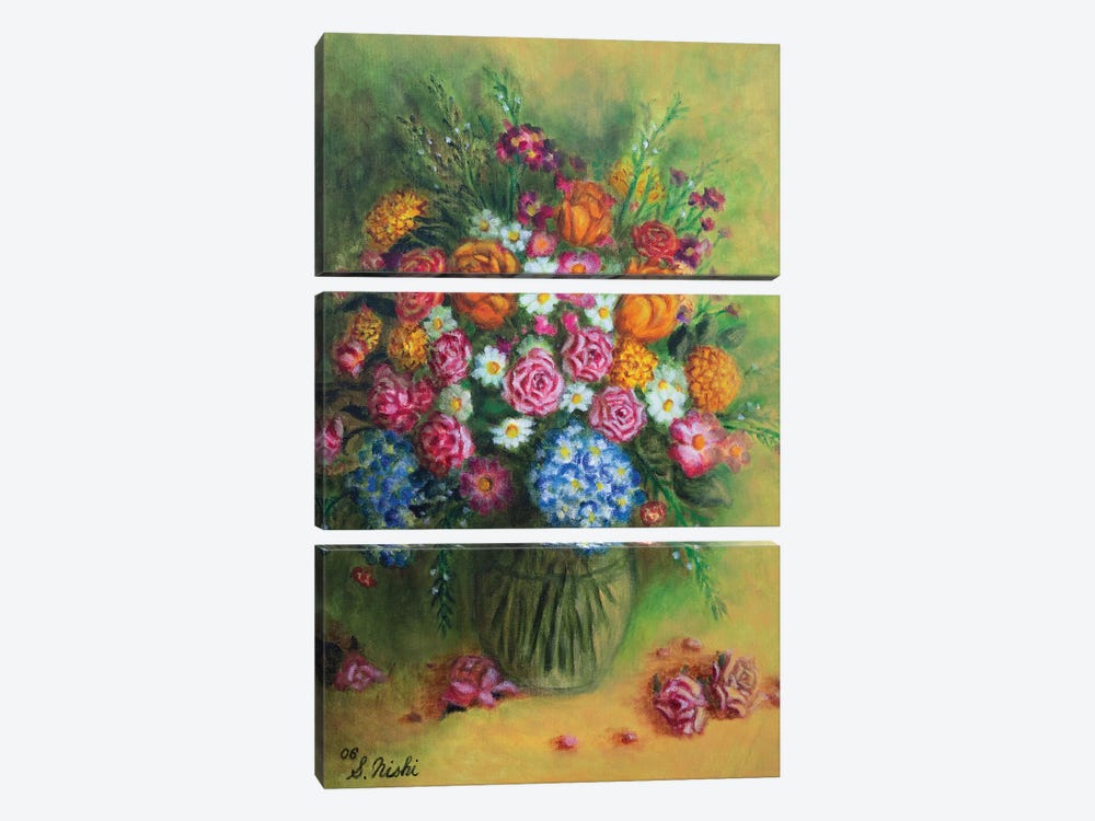 Festive Bouquet by Sam Nishi 3-piece Art Print
