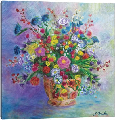 Lovely Bouquet Canvas Art Print - Current Day Impressionism Art