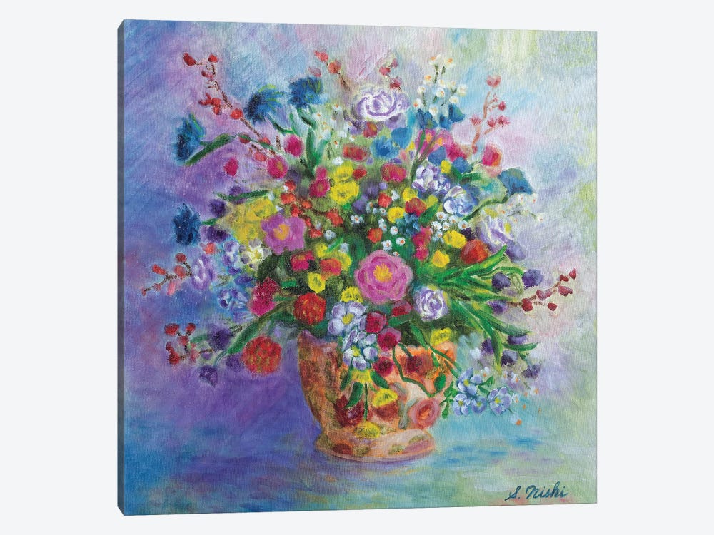 Lovely Bouquet by Sam Nishi 1-piece Canvas Artwork