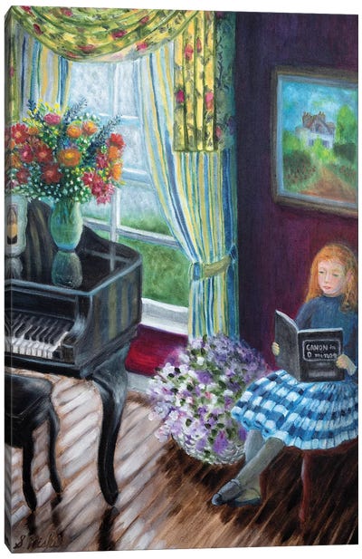 Piano Lesson Canvas Art Print - Sam Nishi