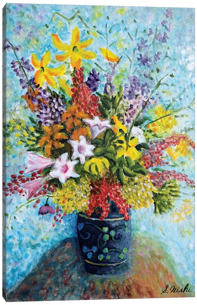Unruly Bouquet Canvas Art Print - Sam Nishi