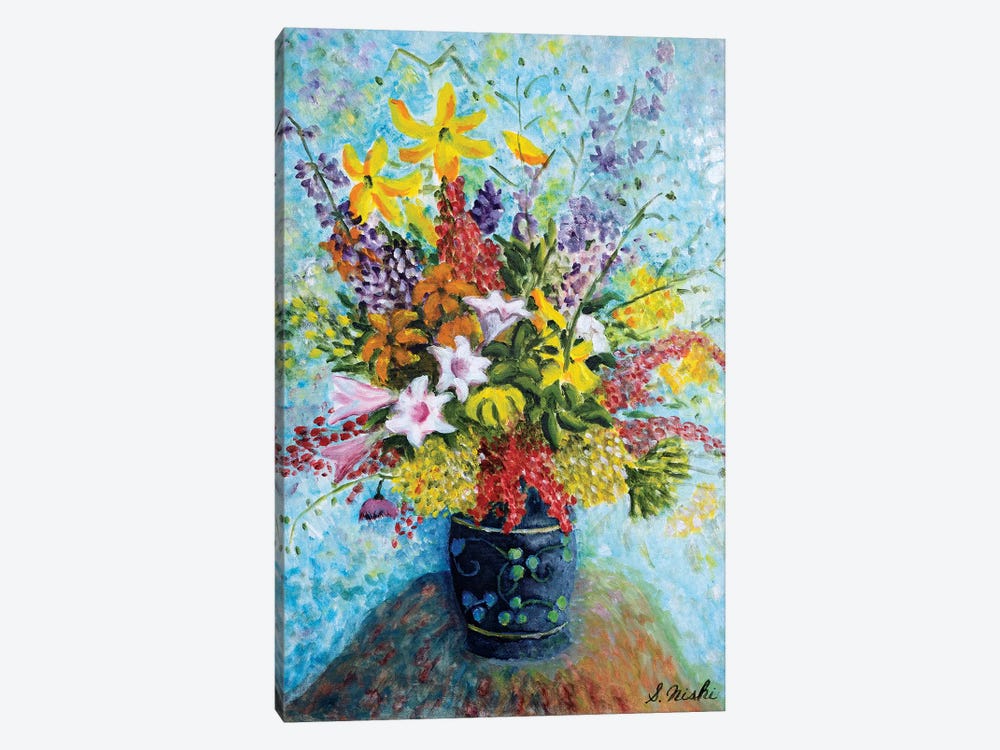Unruly Bouquet by Sam Nishi 1-piece Canvas Wall Art