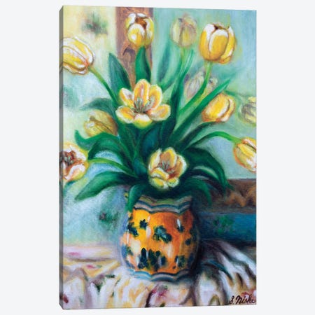 Yellow Tulips Canvas Print #NHI29} by Sam Nishi Canvas Wall Art