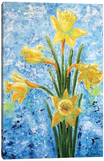 Daffodils Canvas Art Print - Sam Nishi