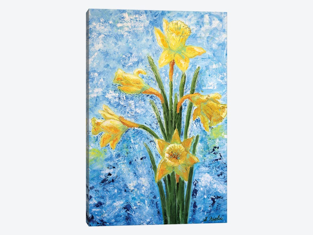 Daffodils by Sam Nishi 1-piece Canvas Print