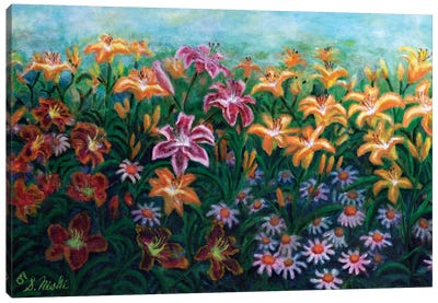 Sea Of Lilies Canvas Art Print - Sam Nishi