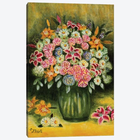 Summer Bouquet Canvas Print #NHI36} by Sam Nishi Canvas Wall Art