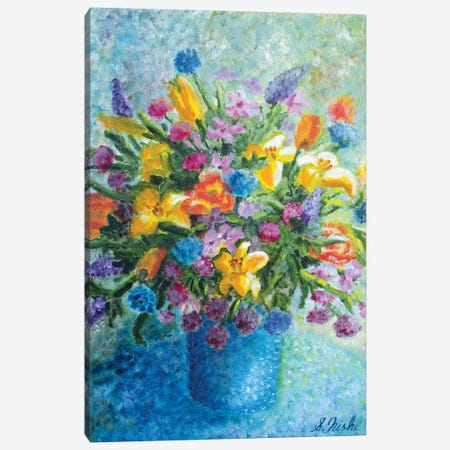 Colorful Bouquet Canvas Print #NHI5} by Sam Nishi Canvas Artwork