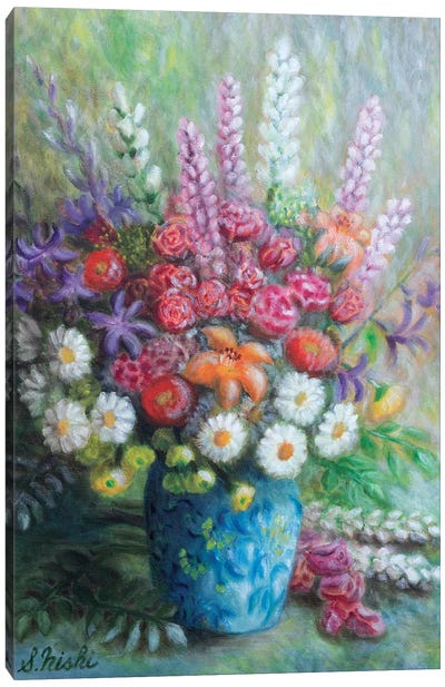 Congrats Bouquet Canvas Art Print - Sam Nishi