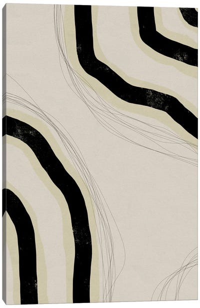 Ivory Stone I Canvas Art Print - Black & White Patterns