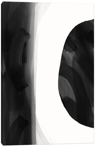 Missing Piece II Canvas Art Print - Black & White Patterns