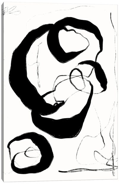 Entangled II Canvas Art Print - Black & White Patterns