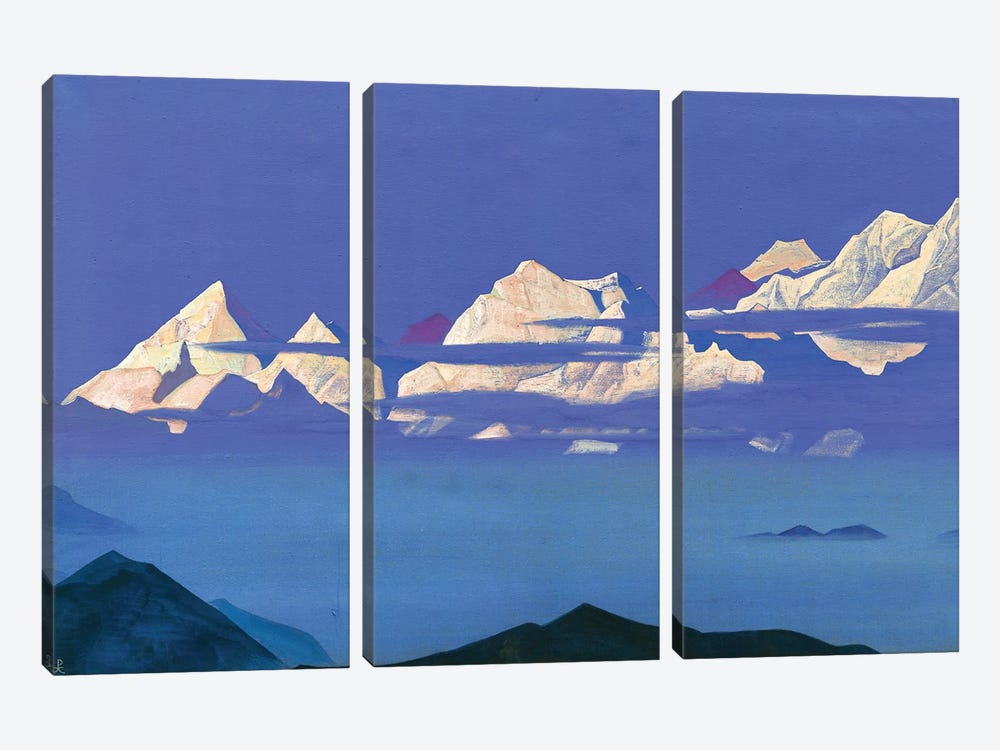 Himalayas 1933 by Nicholas Roerich 3-piece Canvas Wall Art