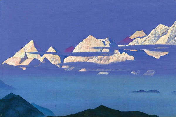 Snowy Mountains: Himalayas 1933 by Nicholas Roerich