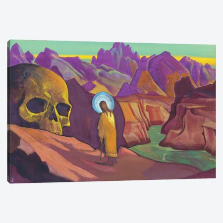 Issa And The Skull Of The Giant, 1932 Canvas Print #NHR19} by Nicholas Roerich Canvas Wall Art