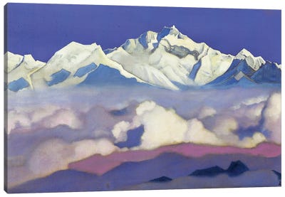 Kanchenjunga, 1936 Canvas Art Print - Snowy Mountain Art