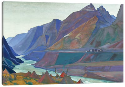 Koksar Camp, 1932 Canvas Art Print - Nicholas Roerich