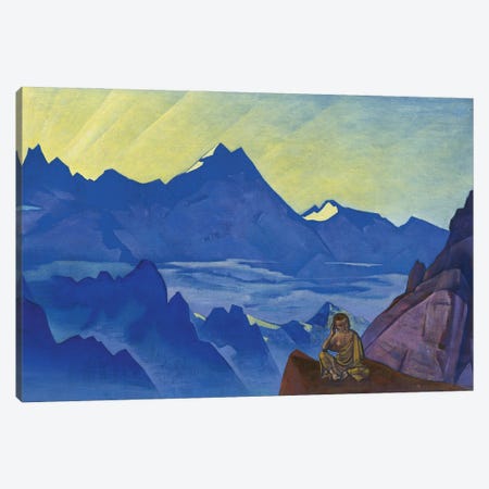 Milarepa, The One Who Harkened, 'Banners Of The East' Series, 1925 Canvas Print #NHR28} by Nicholas Roerich Canvas Art Print