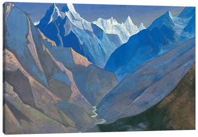 Mount 'M', 1931 Canvas Art Print - Snowy Mountain Art
