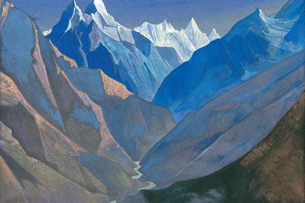 Snowy Mountains: Mount 'M', 1931 by Nicholas Roerich