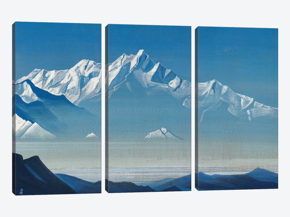 Mount Of Five Treasures , 'Holy Mountains' Series, 1933 by Nicholas Roerich 3-piece Canvas Print