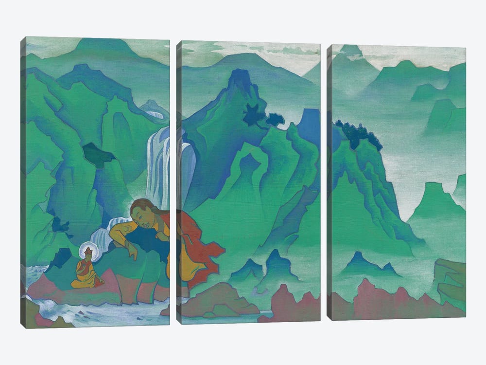 Padma Sambhava, 'Banners Of The East' Series, 1924 by Nicholas Roerich 3-piece Canvas Art Print