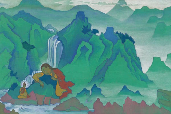 Nicholas Roerich: Padma Sambhava, 'Banners Of The East' Series, 1924 by Nicholas Roerich