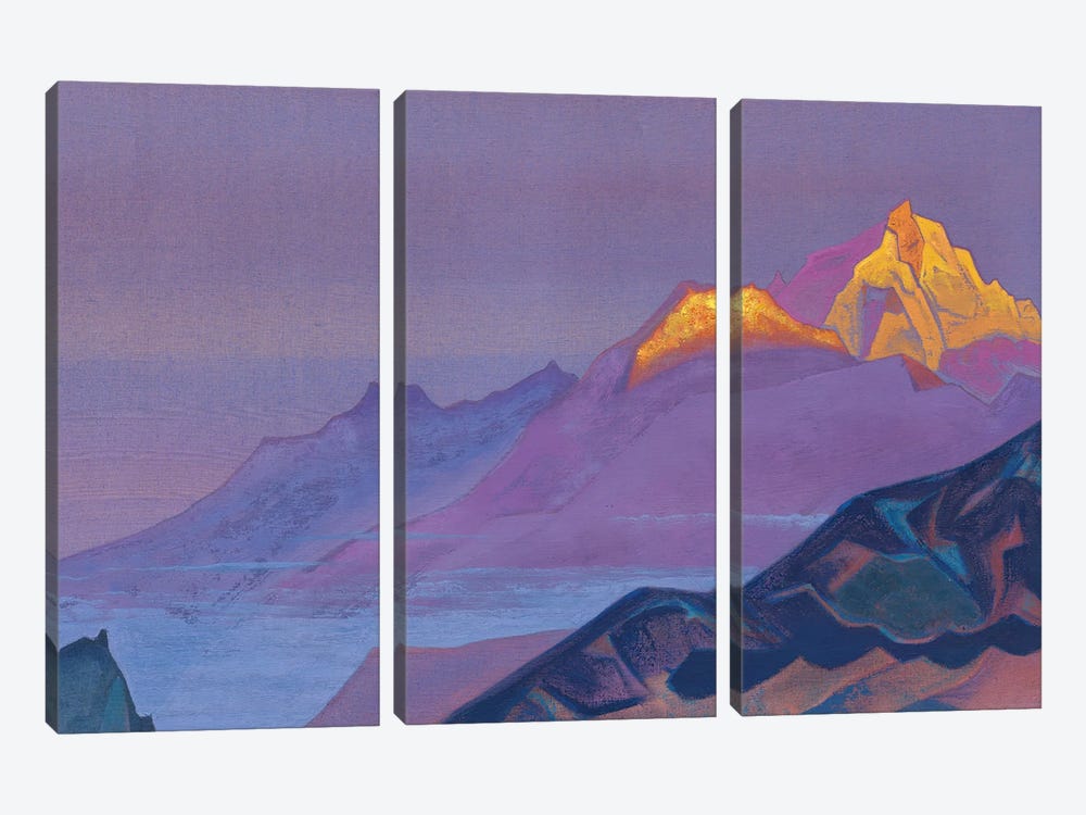 Path To Shambhala, 1933 by Nicholas Roerich 3-piece Canvas Art