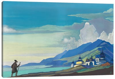 Pilgrim Of The Radiant City, 1933 Canvas Art Print - Nicholas Roerich