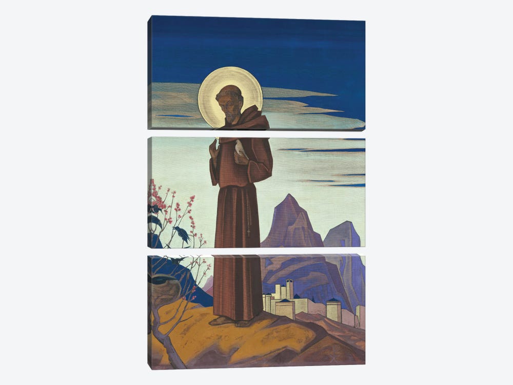 St. Francis, 1932 by Nicholas Roerich 3-piece Art Print