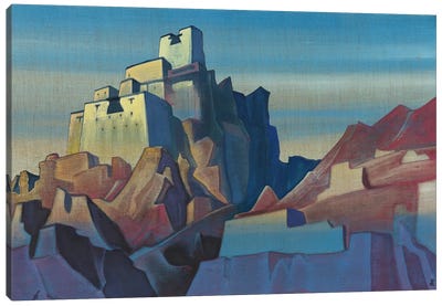Castle In Ladakh, 1933 Canvas Art Print - Nicholas Roerich