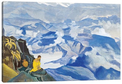 Drops Of Life, 'Sikkim' Series, 1924 Canvas Art Print - Snowy Mountain Art