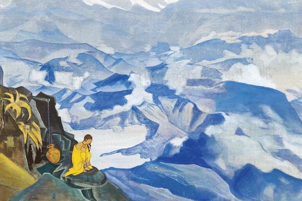 Snowy Mountains: Drops Of Life, 'Sikkim' Series, 1924 by Nicholas Roerich
