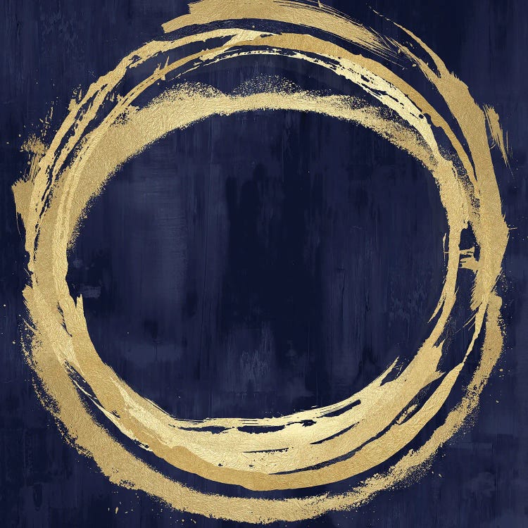 Circle Gold On Blue II